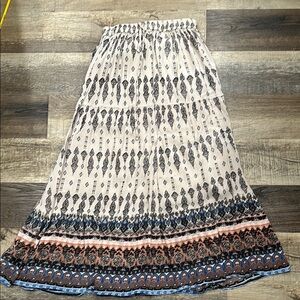 Bohemian Print Maxi Skirt